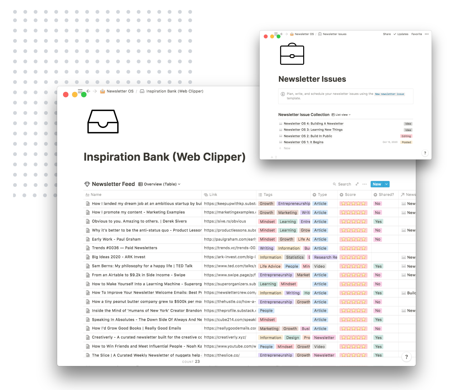 Newsletter Inspiration Bank